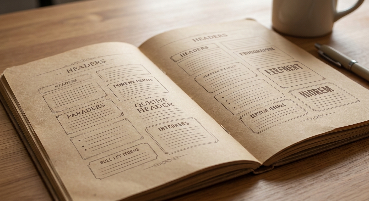 Papera generates a notebook layout from a single text prompt